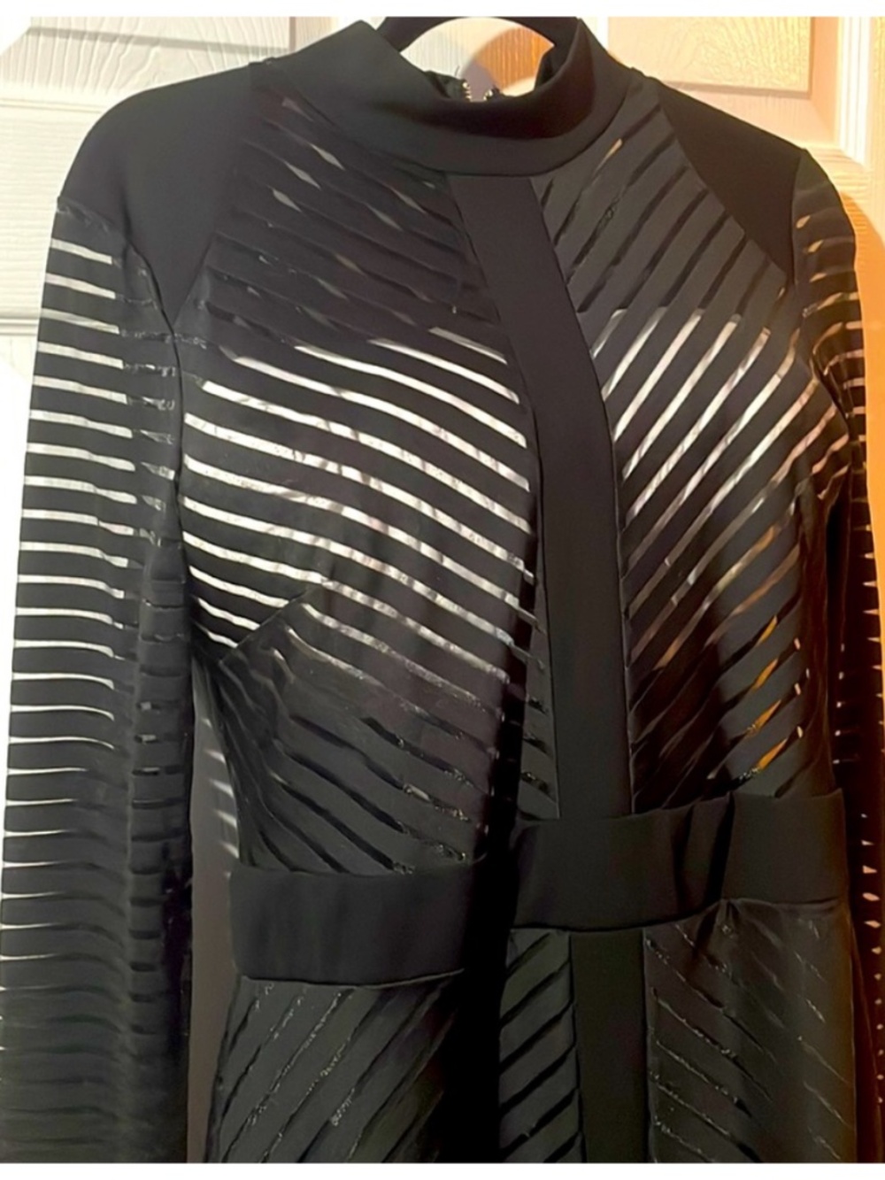 Mesh stripe dress